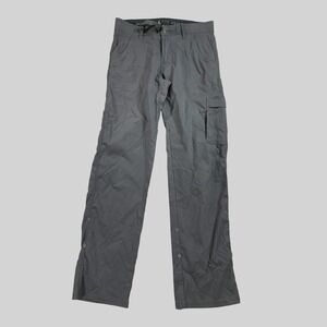 prAna Stretch Zion Pant Mes 30x32 Shadow Gray Cargo Hiking Travel Climbing Nylon